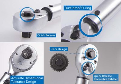 34462-CG - Llave de Torque Ajustable para Trabajo Pesado (Inglés y Newton Metro)