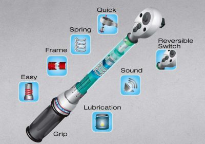 34462-CG - Llave de Torque Ajustable para Trabajo Pesado (Inglés y Newton Metro)