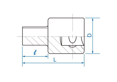 4014M - Dados Cuadrados de 1/2" DR
